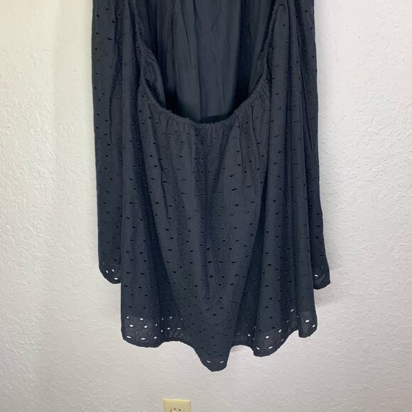 A NEW DAY Black Eyelet Open Back Puff‎ Sleeve Mini Dress Size 3X - NWT - Picture 9 of 16